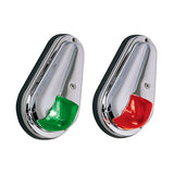Luces laterales de montaje vertical Perko de 12V de latón cromado FABRICADO EN LOS EE. UU.