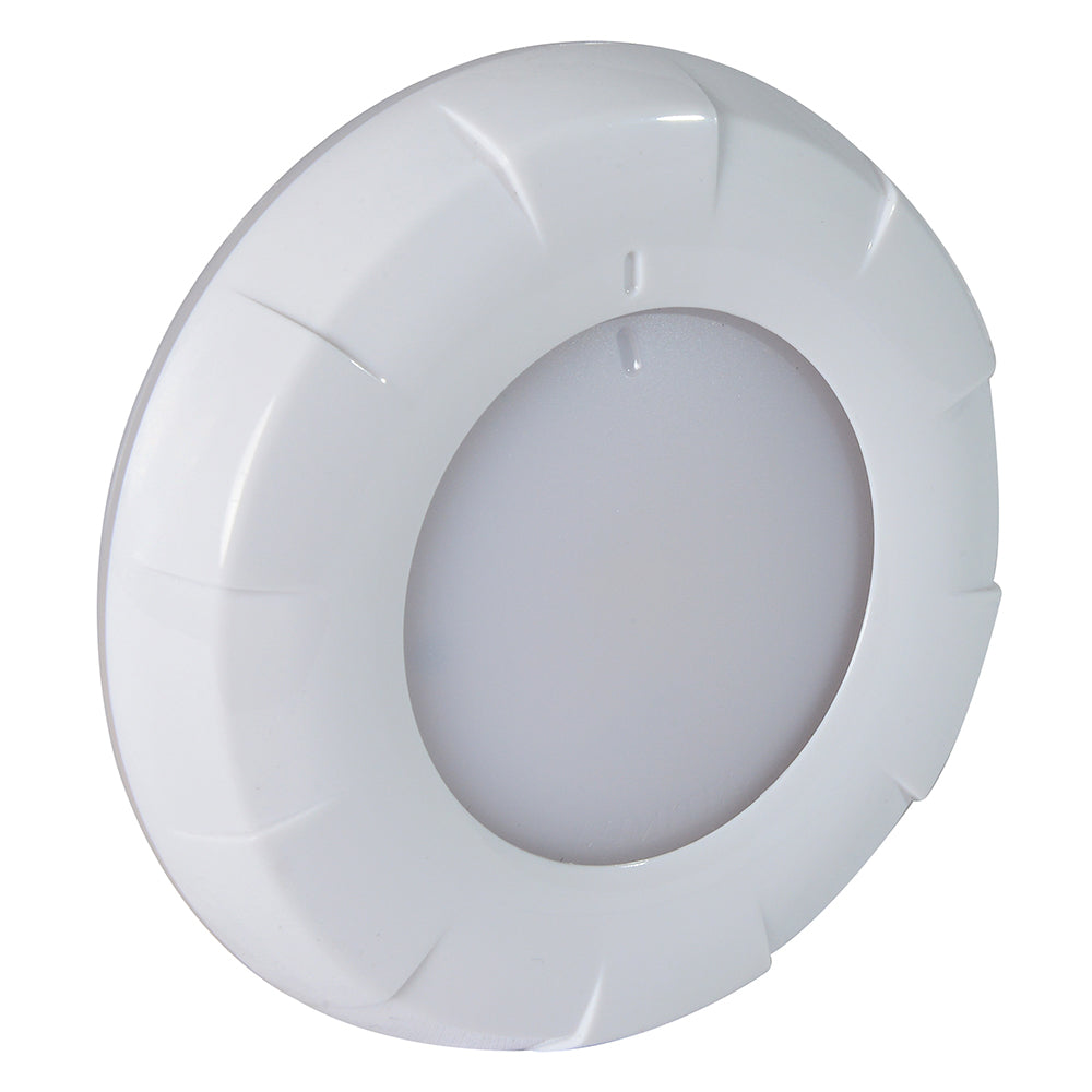 Luz de cúpula LED Lumitec Aurora - Acabado blanco - Atenuación blanca/azul