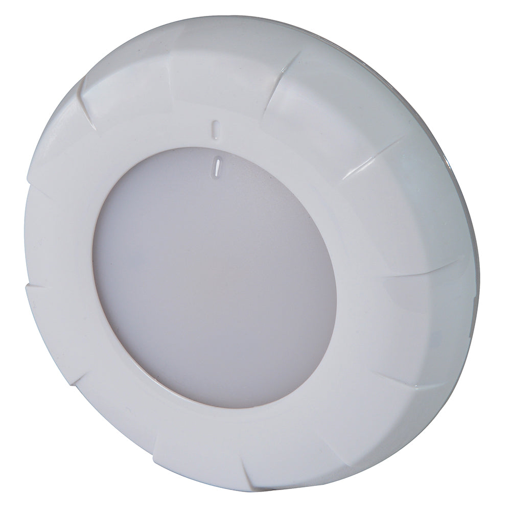 Luz de cúpula LED Lumitec Aurora - Acabado blanco - Atenuación blanca/azul