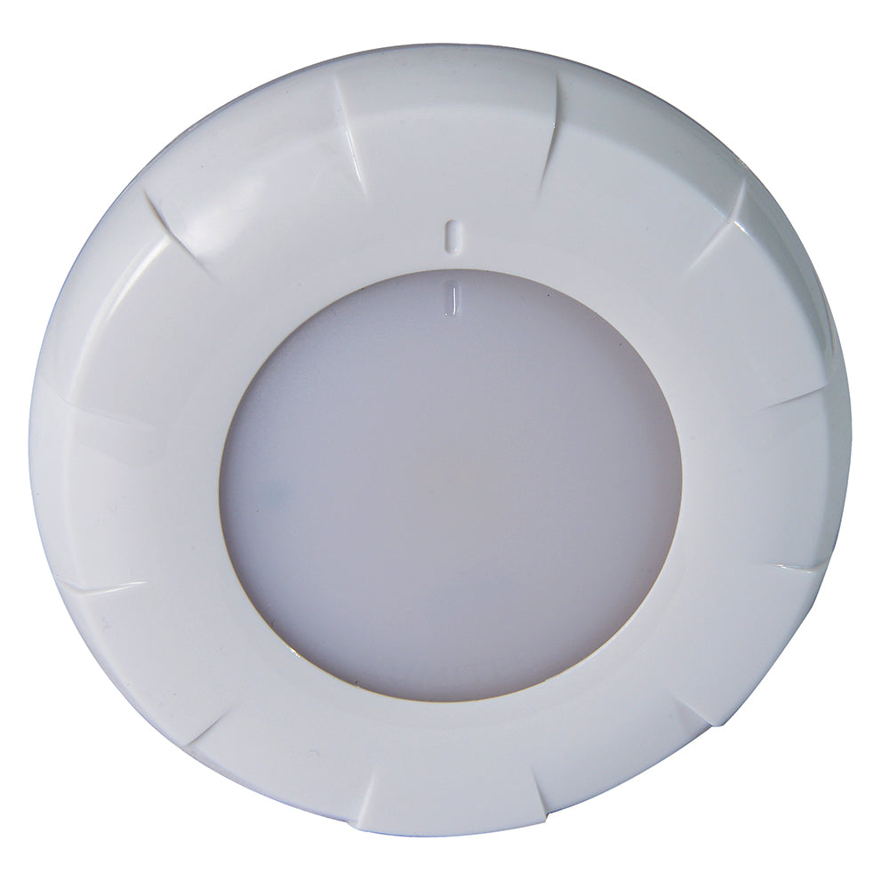 Luz de cúpula LED Lumitec Aurora - Acabado blanco - Atenuación blanca/azul