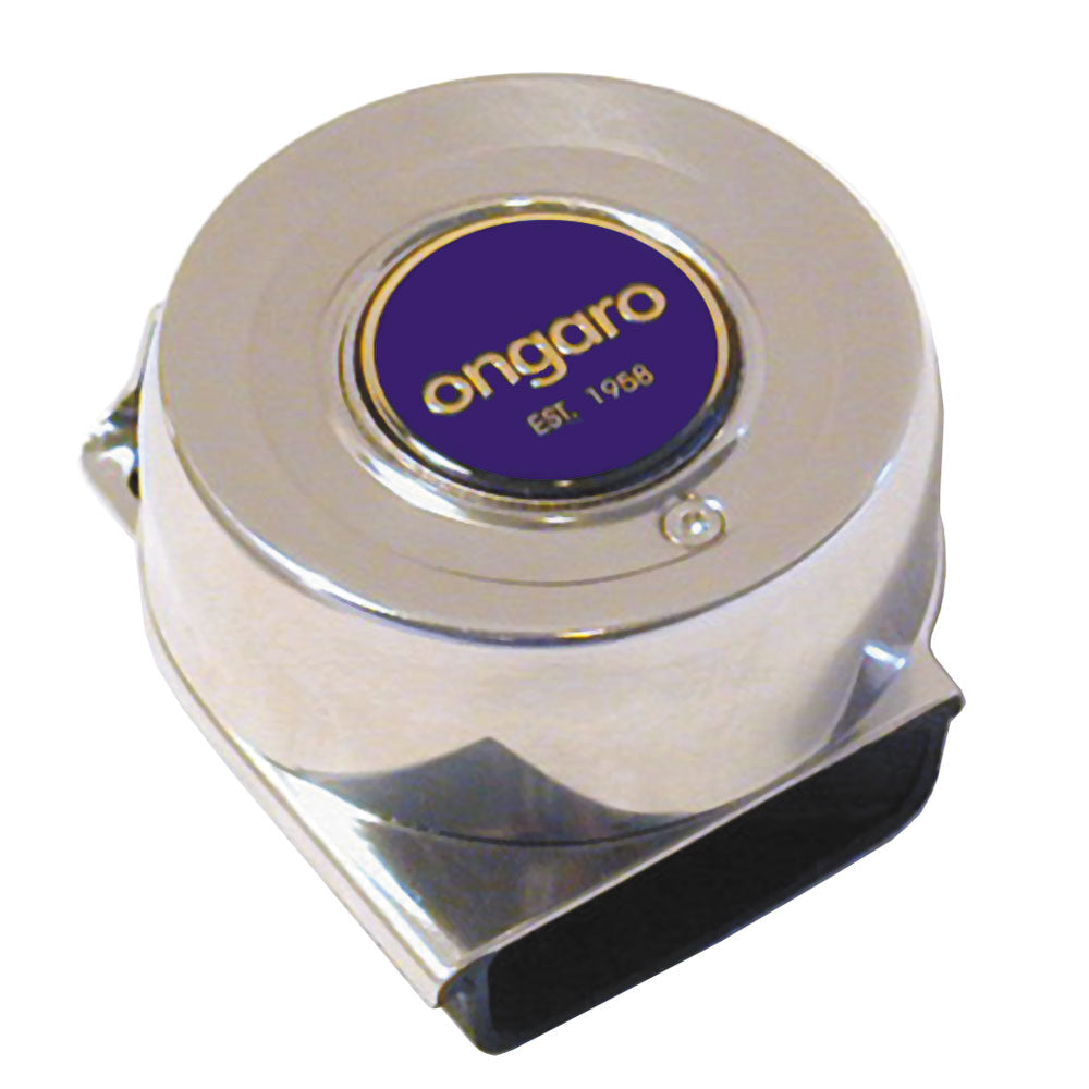 Schmitt Marine Bocina Sencilla Mini Compacta Totalmente de Acero Inoxidable - 12V