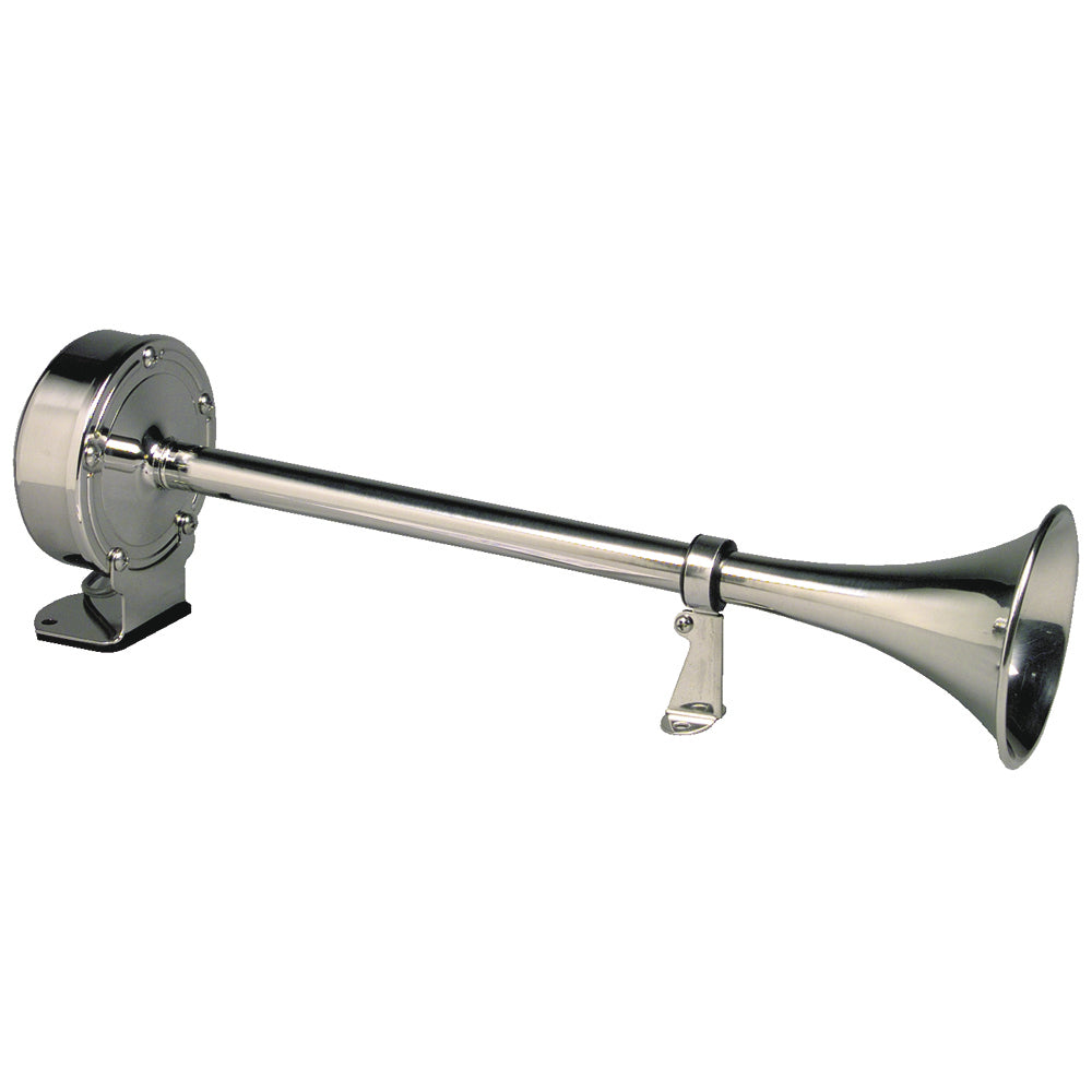 Bocina Marina de Lujo Schmitt Totalmente de Acero Inoxidable con Trompeta Sencilla - 24V