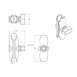 Brazo de doble rótula RAM Mount para bola de 1"
