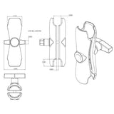 Brazo de doble rótula RAM Mount para bases de bola de 1.5"