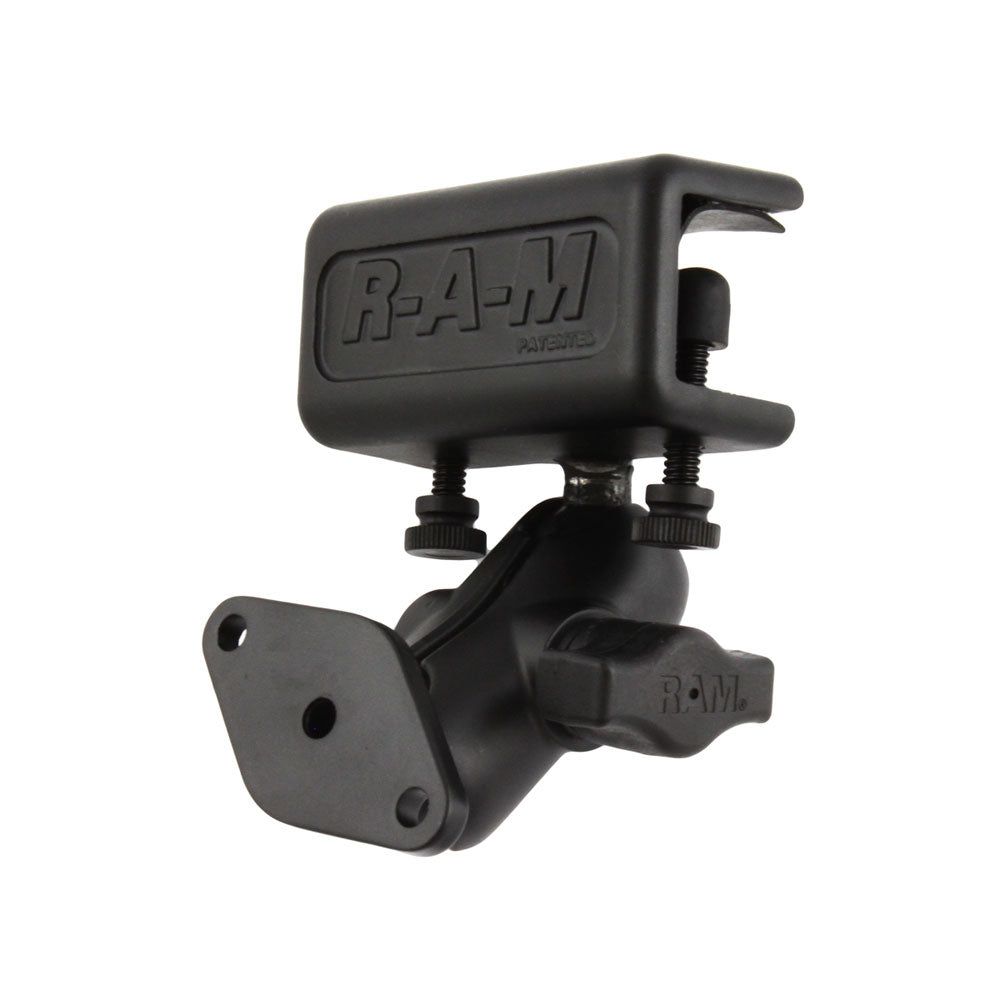 Soporte de abrazadera para visera antideslumbrante RAM Mount con adaptador de base de diamante