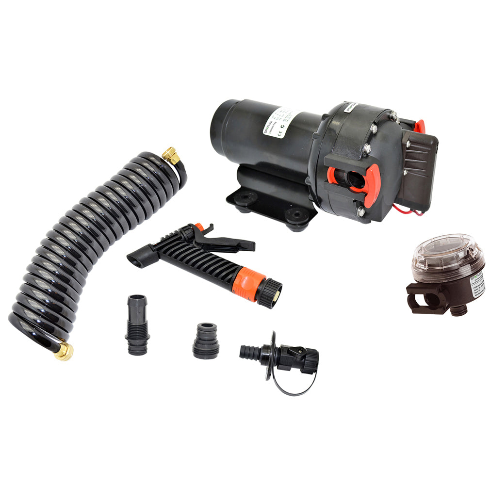 Kit de bomba de lavado Johnson Pump Aqua Jet de 5.2 GPM con manguera - 24V