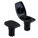 Base Attwood oval de 2 pines para poste angular - Negro
