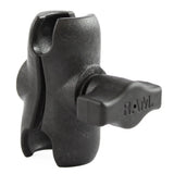 Brazo de doble enchufe corto de material compuesto RAM Mount para bola de 1"