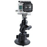 Soporte de ventosa con brazo corto RAM Mount para GoPro Hero