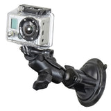 Soporte de ventosa con brazo corto RAM Mount para GoPro Hero