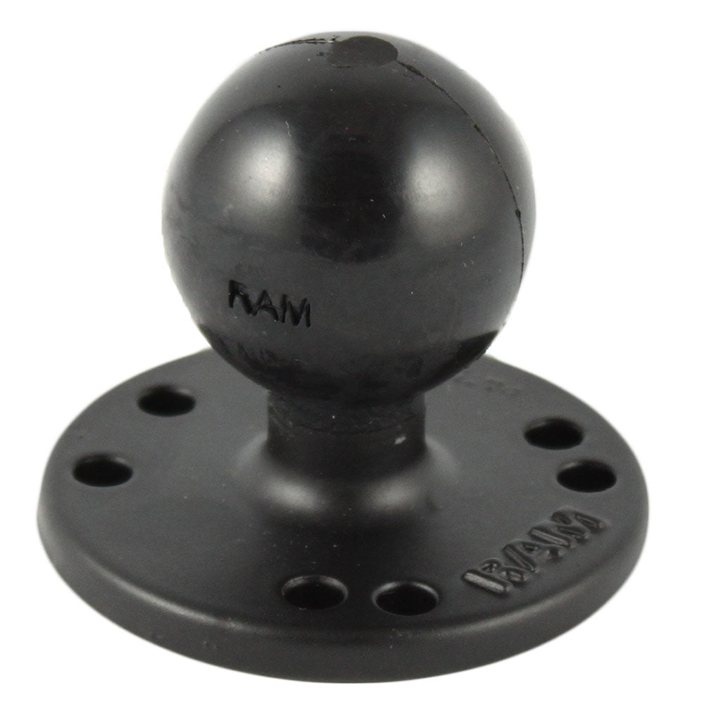 Base redonda RAM Mount de 2,5" con rosca hembra de 0,31-18 y bola de 1,5" - Patrón AMPs