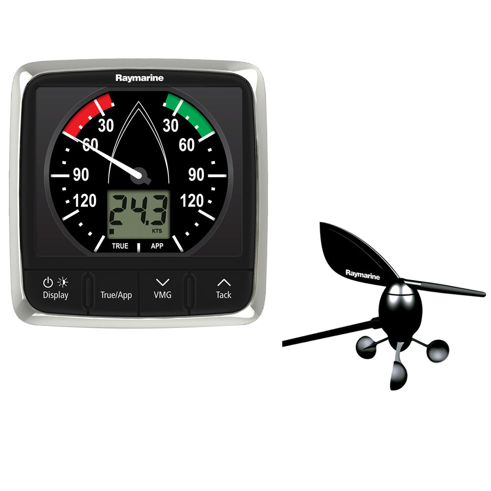 Sistema de visualización de viento Raymarine i60 con transductor de veleta de mástil