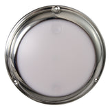 Lumitec TouchDome - Luz de cúpula - Acabado de acero inoxidable pulido - 2 colores blanco/azul con atenuación