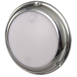 Lumitec TouchDome - Luz de cúpula - Acabado en acero inoxidable pulido - 2 colores blanco/rojo regulable