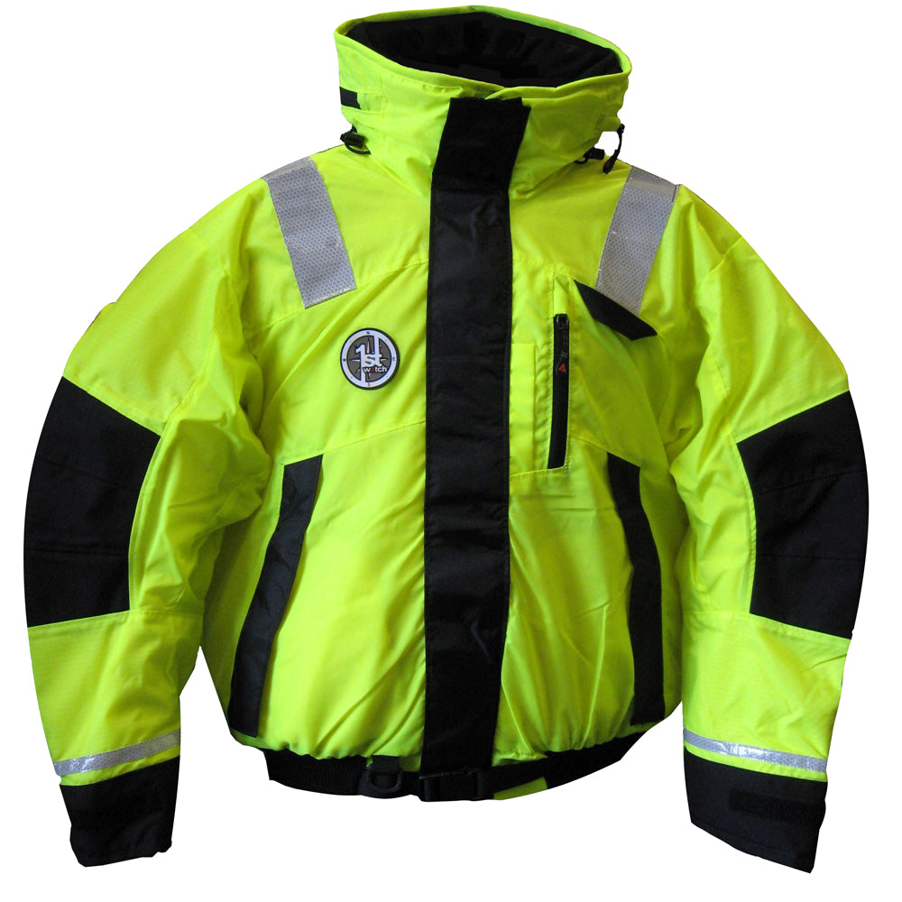 Chaqueta Bomber de Flotación First Watch AB-1100 - Amarillo de Alta Visibilidad/Negro - XL