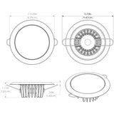Lumitec Mirage - Downlight de montaje empotrado - Acabado en vidrio/Sin bisel - Atenuación de 2 colores blanco/azul