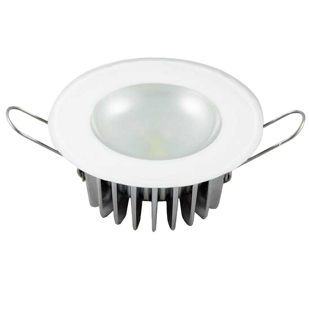 Lumitec Mirage - Downlight de montaje empotrado - Acabado en vidrio/Sin bisel - Atenuación de 2 colores blanco/azul