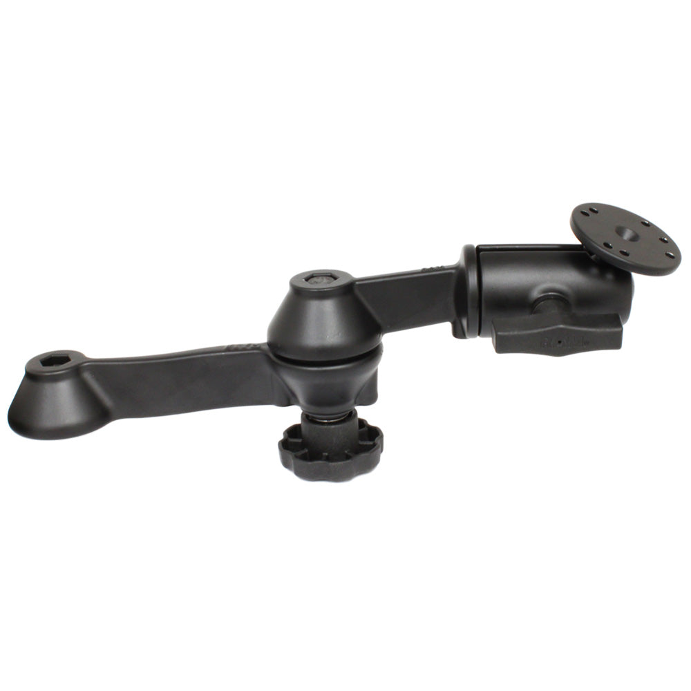 Brazo articulado doble de 12" RAM Mount con base redonda de 2.5" - Aluminio de grado marino con recubrimiento en polvo