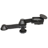Brazo articulado doble de 12" RAM Mount con base redonda de 2.5" - Aluminio de grado marino con recubrimiento en polvo