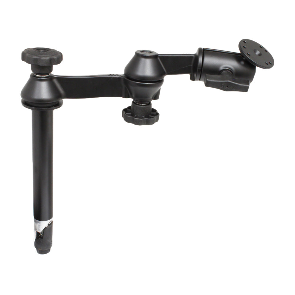 Brazo articulado doble RAM Mount con poste telescópico de 8" macho y sin hembra
