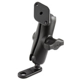 Base plana RAM Mount de 11 mm con brazo de doble articulación y adaptador de diamante