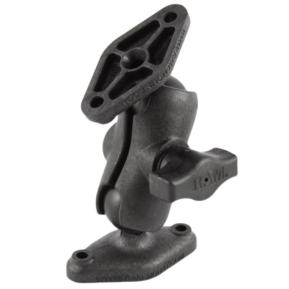 Brazo de soporte corto de compuesto RAM Mount con 2 bases de diamante
