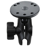 Brazo de doble socket corto RAM Mount con base redonda de 2.5"