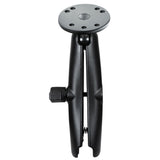 Brazo de doble enchufe largo RAM Mount con base redonda de 2.5"