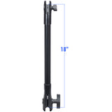 Poste de extensión RAM Mount de 18" de largo con sockets abiertos sencillos de 1" y 1.5"