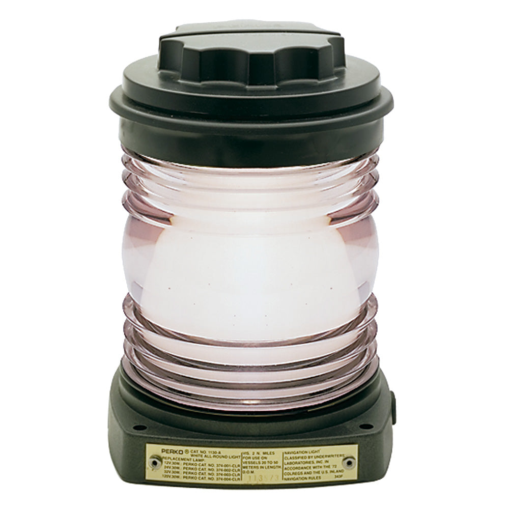 Luz perimetral Perko - Plástico negro, lente blanca