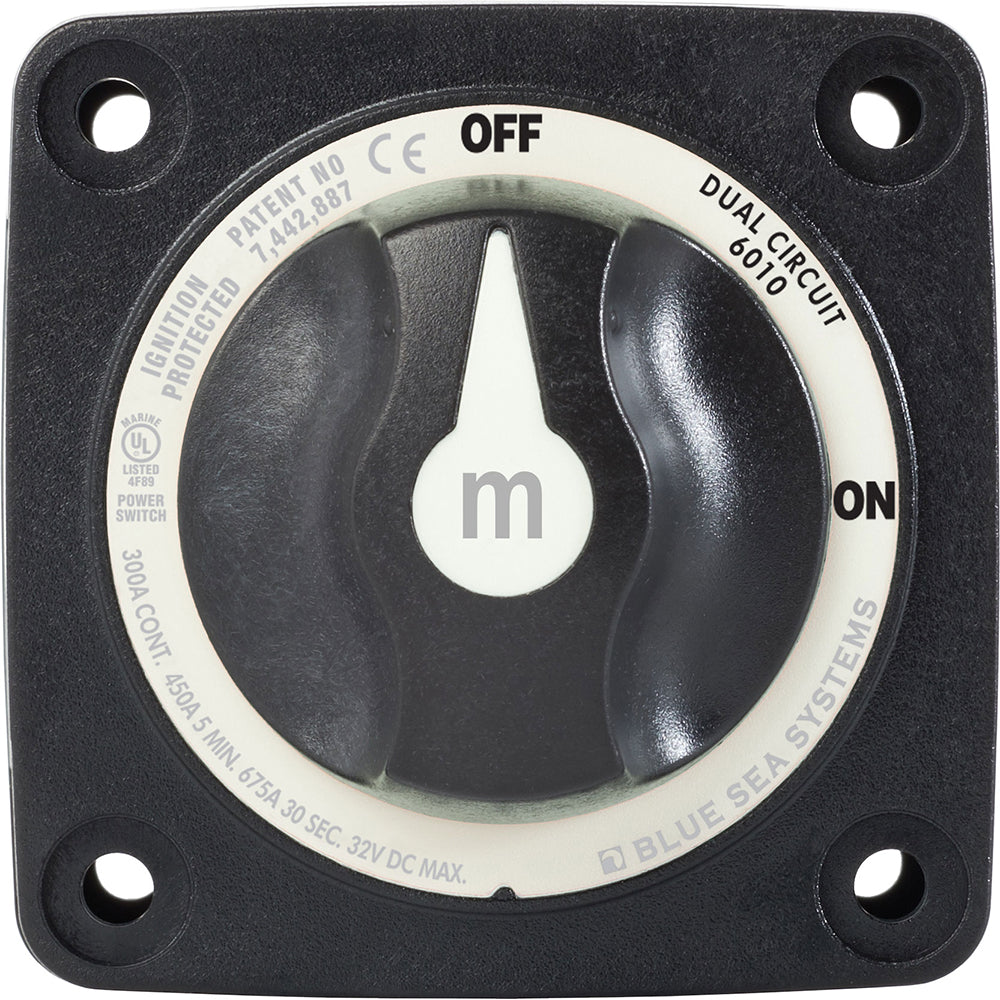 Interruptor de batería Blue Sea 6010200, doble circuito - Negro