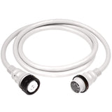 Cable de alimentación de muelle Marinco de 50 amperios y 125/250 V - 25' - Blanco