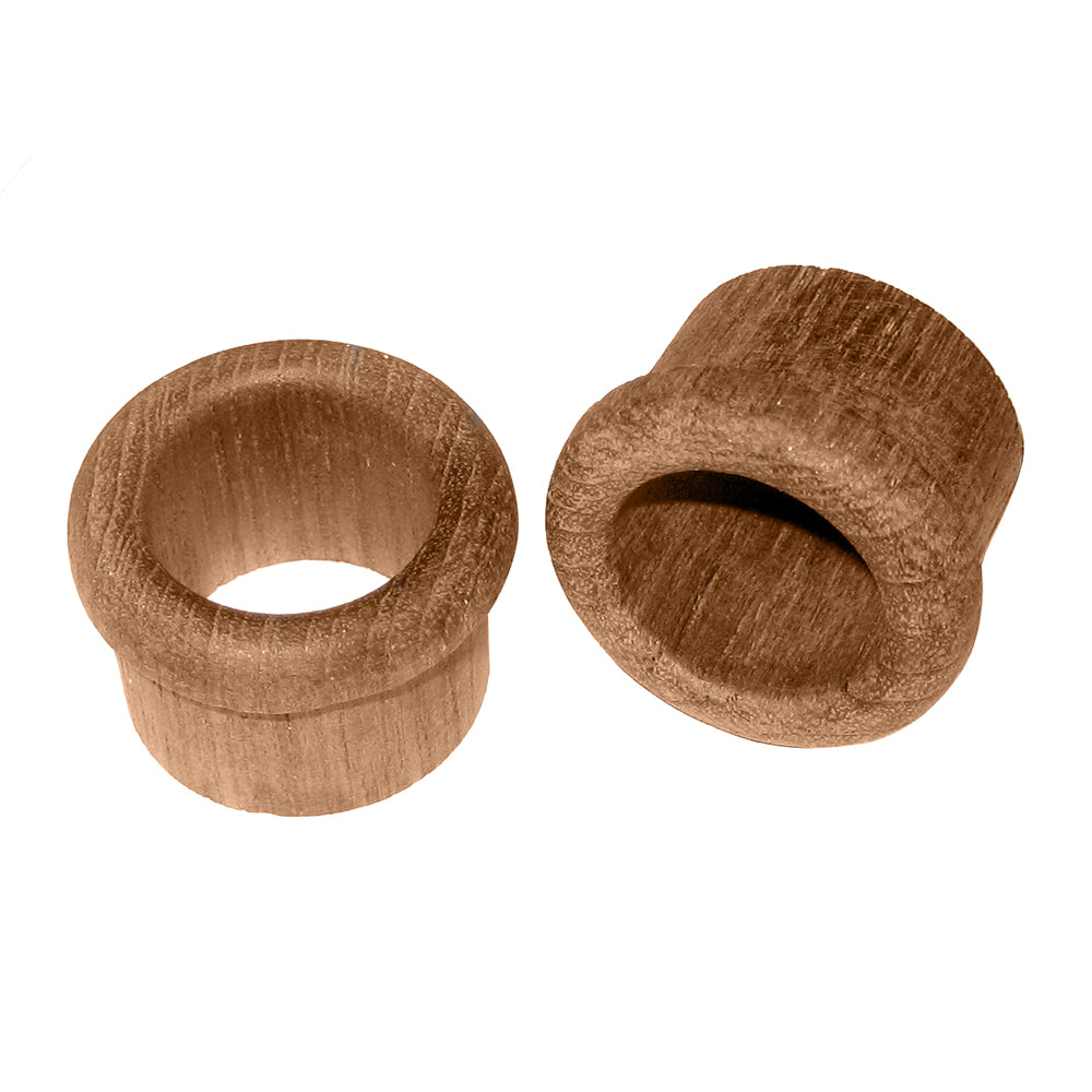 Tirador de dedo de teca Whitecap - 1" de longitud de barril - Paquete de 2