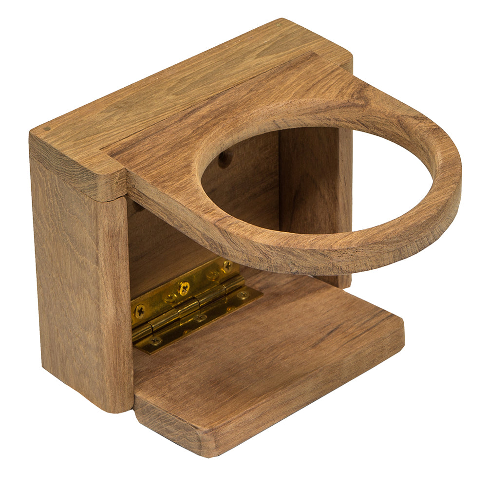 Portavasos plegable y aislado de teca Whitecap