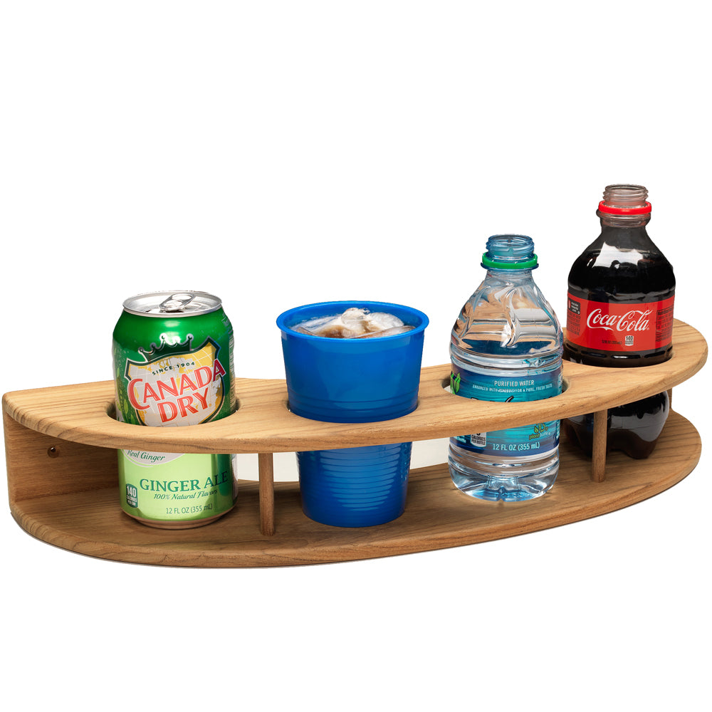 Estante curvo de teca para cuatro bebidas Whitecap