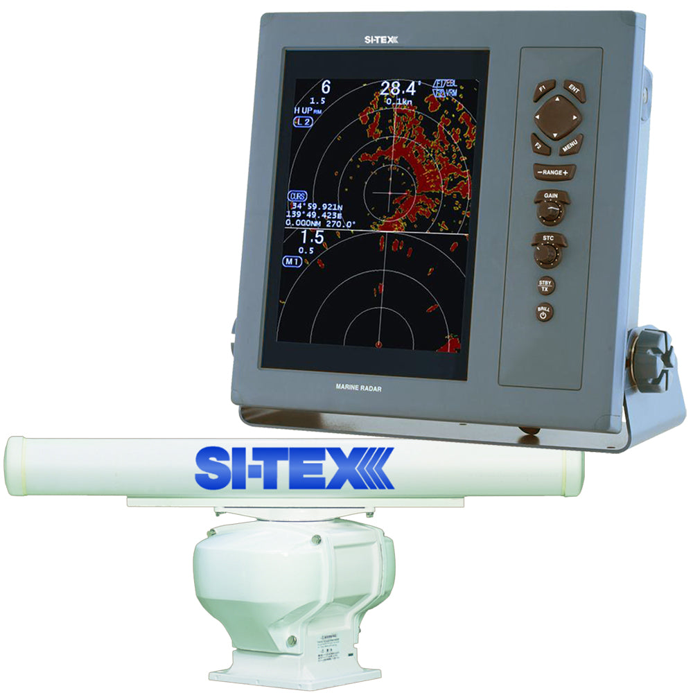 Radar profesional de doble rango SI-TEX con antena abierta de 4kW y 4.5' - Pantalla LCD TFT a color de 10.4"