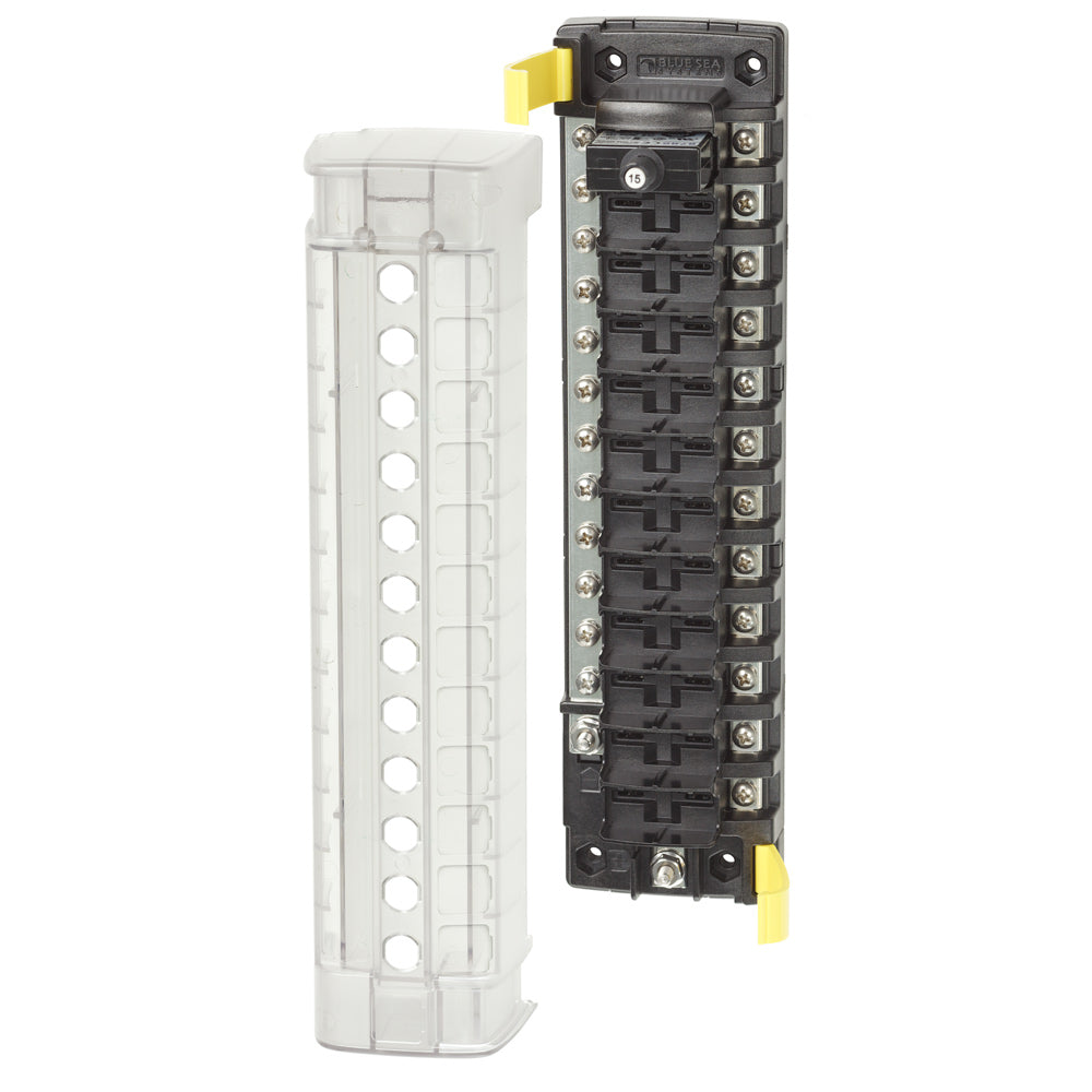 Bloque de disyuntores Blue Sea 5054 ST CLB - 12 posiciones con barra colectora negativa