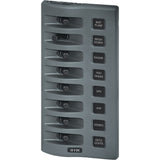 Panel de interruptores impermeable Blue Sea 4309 WeatherDeck® de 12V CC - 8 posiciones