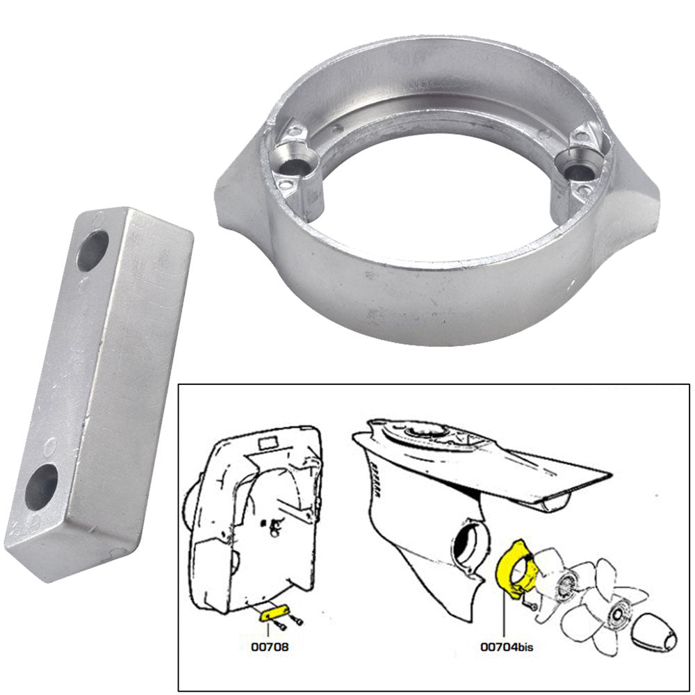 Kit de ánodo Tecnoseal con accesorios - Volvo Duo-Prop 290 - Magnesio