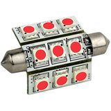 Bombilla LED de festón con punta Lunasea, 9 LED, 42 mm, roja