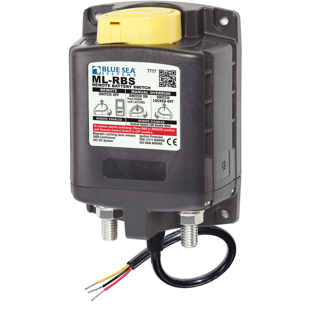 Blue Sea 7717 ML-RBS Interruptor de batería remoto con control manual de liberación automática - 24V