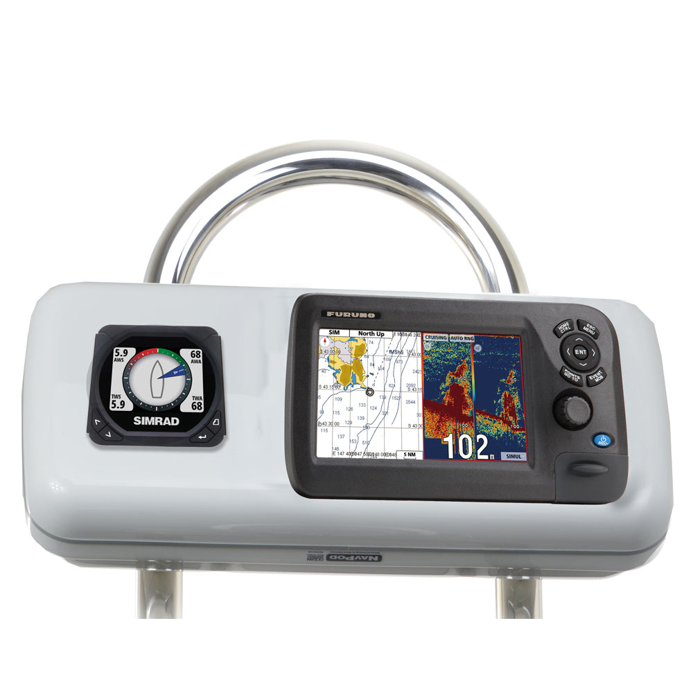 Sistema NavPod GP1515 precortado para Furuno GP1670/GP1670F 5.7" y 1 instrumento para protector ancho de 9.5"