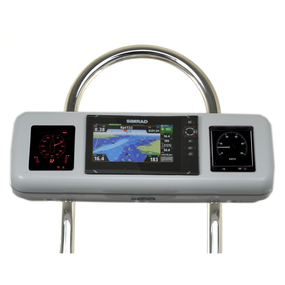 Sistema NavPod GP2606 precortado para Simrad NSS7 evo2 o B&G Zeus² 7 e instrumentos 2 para protector ancho de 12"