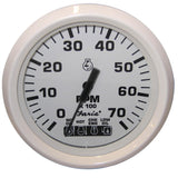 Tacómetro Faria blanco de 4" con indicador Systemcheck - 7000 RPM (Gasolina) (Fueraborda Johnson / Evinrude)