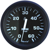 Tacómetro Faria Euro Negro 4" - 6,000 RPM (Gasolina - Intraborda y Dentro/Fuera)