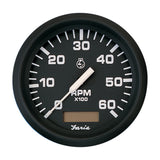 Tacómetro Faria Euro Black de 4" con horómetro - 6.000 RPM (Gasolina - Intraborda)