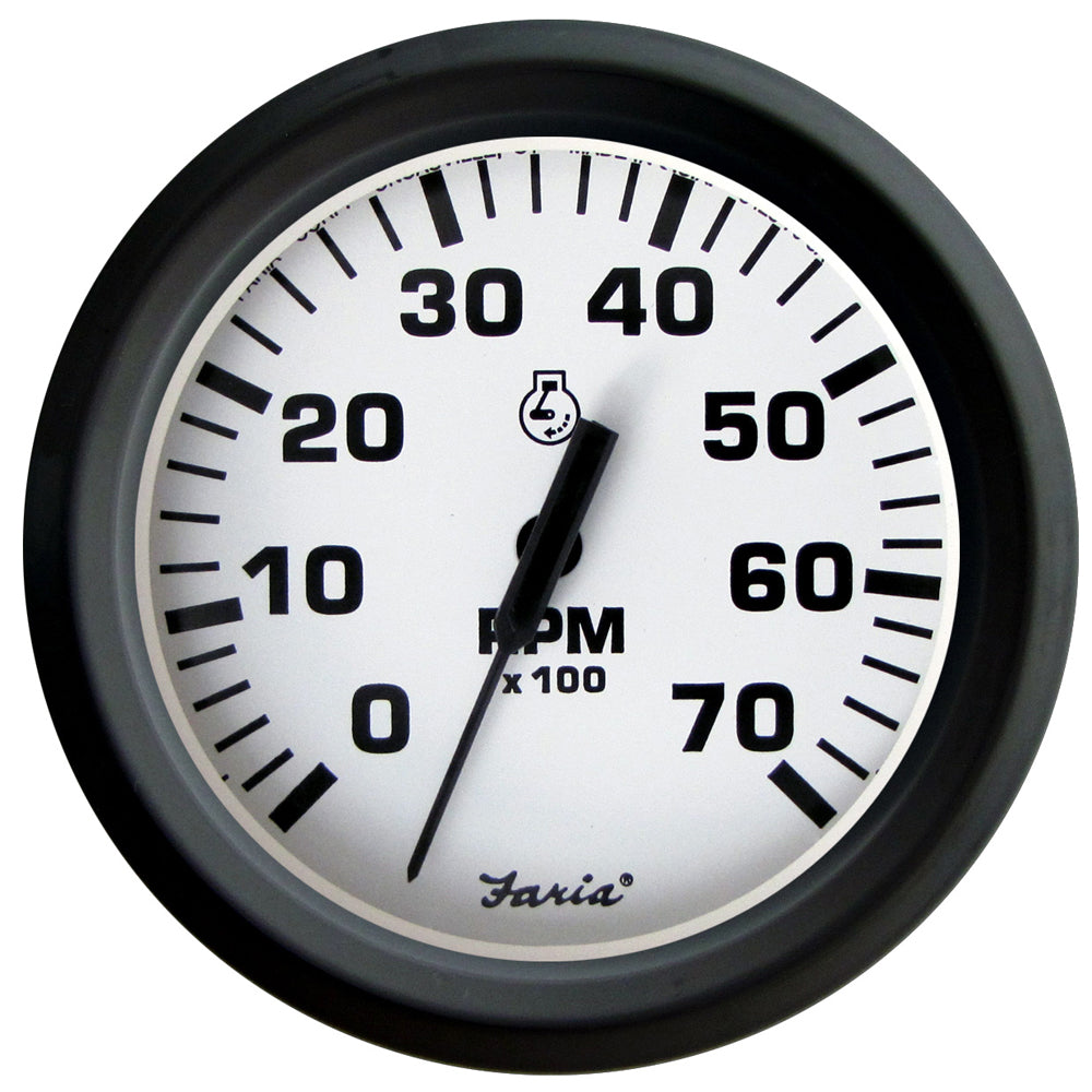 Faria Euro Blanco Tacómetro 4" 7000 RPM (Gasolina) (Fuerabordas)