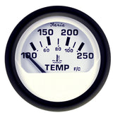Indicador de temperatura del agua Faria Euro White de 2" (100-250°F)