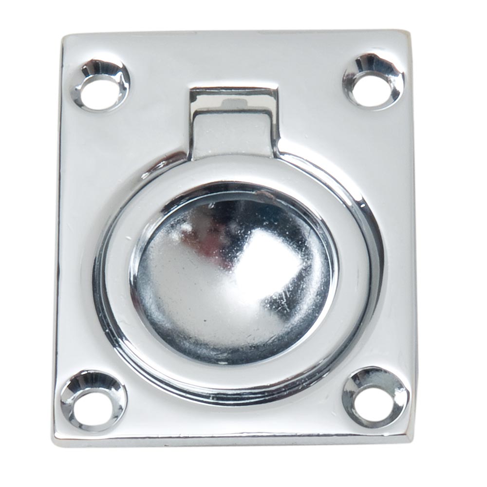 Tirador de argolla Perko Flush - Zinc cromado