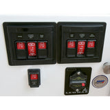Panel de control remoto Blue Sea 1147 con (2)2145 y (1)2146 interruptor Contura de control remoto
